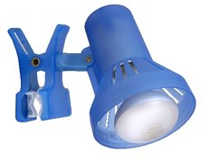 Promo - štipcová lampa modrá