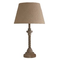 EU9331BR Table - stolná lampa - drevo/dub + textil - 530mm