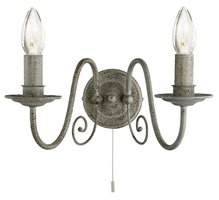 GREYTHORNE - nástenné sviečkové svietidlo - šedá textúra