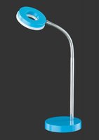 RENNES Trio - LED lampa na stôl - modrý kov - 400mm