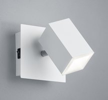 LAGOS Trio - bodové LED svetlo nástenné - biely kov+akryl