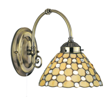 3141-1CL Raindrop - vitrážna nástenná lampa - číre kvapky