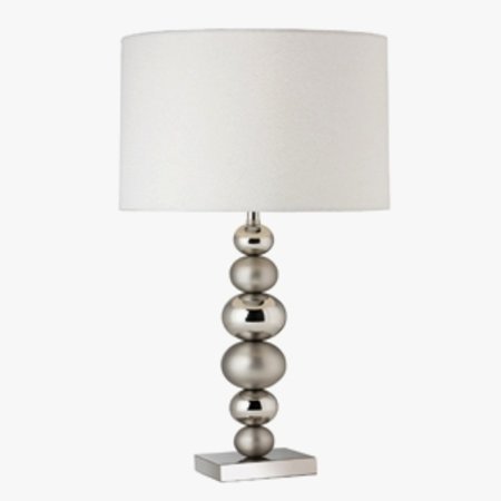 Table Lamps - stolná lampa - chróm+hodvábny nikel+textil