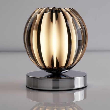 EU1811SM Metal Touch - dotyková lampa - dymový akryl + sklo