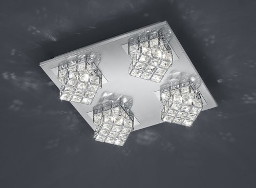 GRANDEUR Trio - stropné LED svietidlo s krištáľmi - 350mm