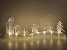 Vianočné osvetlenie Z/8/ SVETELNA DEKORACIA - SNEHULIAK LED, TEPLA BIELA