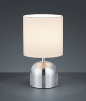 JAN Trio - stolová lampa - matný nikel+textil - 295mm