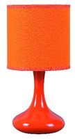 Bombai - stolová lampa oranžová - keramika+textil
