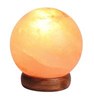 Ozone - soľná lampa - ø 127mm - hnedé drevo-kamenná soľ