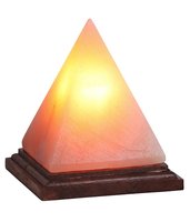 Vesuvius - soľná lampa - 152mm - hnedé drevo-kamenná soľ