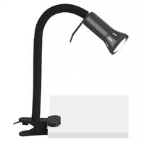 FLEX - stolná lampa so štipcom - čierna