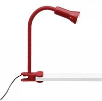 FLEX - stolná lampa so štipcom - červená
