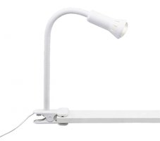 FLEX - stolná lampa so štipcom - biela