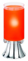 TUBE - TRIO-stolná lampa - chróm+oranžové sklo