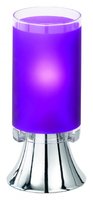 TUBE - TRIO-stolná lampa - chróm+fialové sklo