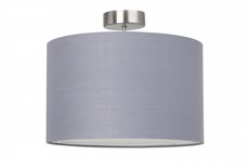 CLARIE - stropné svietidlo - chróm+textil - šedé