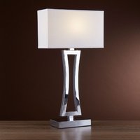 EU4081CC-1 Table - stolová lampa - chrómovo-biela - 570mm