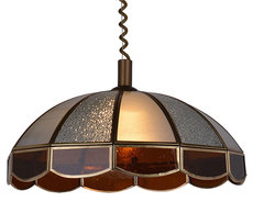 NADIA - stropné svietidlo s vitrážnym sklom - bronz