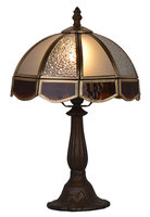 NADIA - stolová lampa s vitrážnym sklom - bronz