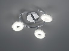 PILATUS Trio - stropné LED svetlo - akryl+chróm - ø 250mm