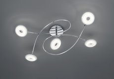 PILATUS Trio - stropné LED svetlo - akryl+chróm - 740x380mm