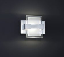224670106 Trio - nástenné LED svietidlo - chróm+hliník+sklo 