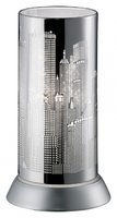 CITY Trio - stolná lampa s mrakodrapmi - chróm - 215mm