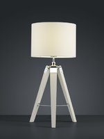 GENT Trio - stolná lampa na trojnožke - 670mm - drevo+textil