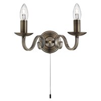 1502-2AB RICHMOND - nástenná sviečková lampa- antická mosadz