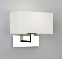 PARK LANE Astro - nástenná lampa - chróm+biely textil -250mm