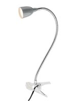 NOMAD Redo - štipcová LED lampa - šedý kov + chróm - 415mm
