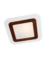 ARENA Redo - stropné svietidlo - biele sklo+orech- 400mm