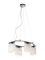 SHAPE Redo - závesná lampa - kov-chróm + sklo - 513mm