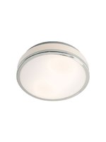 MOON Redo - kúpeľňová stropnica - sklo opál+kov - ø 250mm