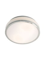 MOON Redo - kúpeľňová stropnica - sklo opál+kov - ø 350mm