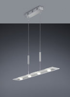 OSLO Trio - závesné LED svietidlo - brús.hliník+sklo - 850mm