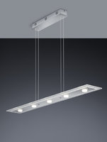OSLO Trio - závesné LED svietidlo - brús.hliník+sklo- 1100mm