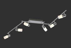 CLAPTON Trio - stropné svetlo LED- hliník/chróm/sklo- 1500mm