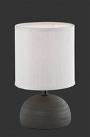 LUCI Trio - stolná lampa - hnedá keramika + cappucino textil