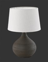 MARTIN Trio - lampa stolová- cappucino textil+hnedá keramika