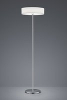 LUGANO Trio- stojacia LED lampa -1500mm - biely textil/nikel
