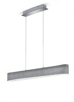 LUGANO Trio - LED lampa závesná - 1000mm - šedý textil/nikel