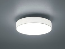 LUGANO Trio- stropná LED lampa- ø 400 mm- biely textil/nikel
