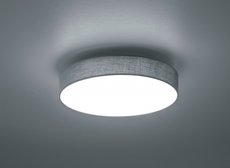 LUGANO Trio- LED lampa stropná - ø 400 mm- šedý textil/nikel