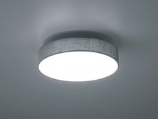 LUGANO Trio- LED lampa stropná - ø 300 mm- šedý textil/nikel