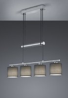 GARDA Trio - závesná lampa - šedý textil + kov - 770mm