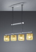 GARDA Trio - závesná lampa - zlatý textil + kov - 770mm
