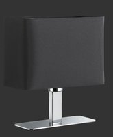 MING Trio - lampa stolová - čierny textil + chróm - 230mm