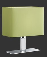 MING Trio - lampa stolová - zelený textil + chróm - 230mm