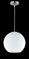 MOON Trio - osvetlenie závesné - biele sklo+nikel - ø 300mm